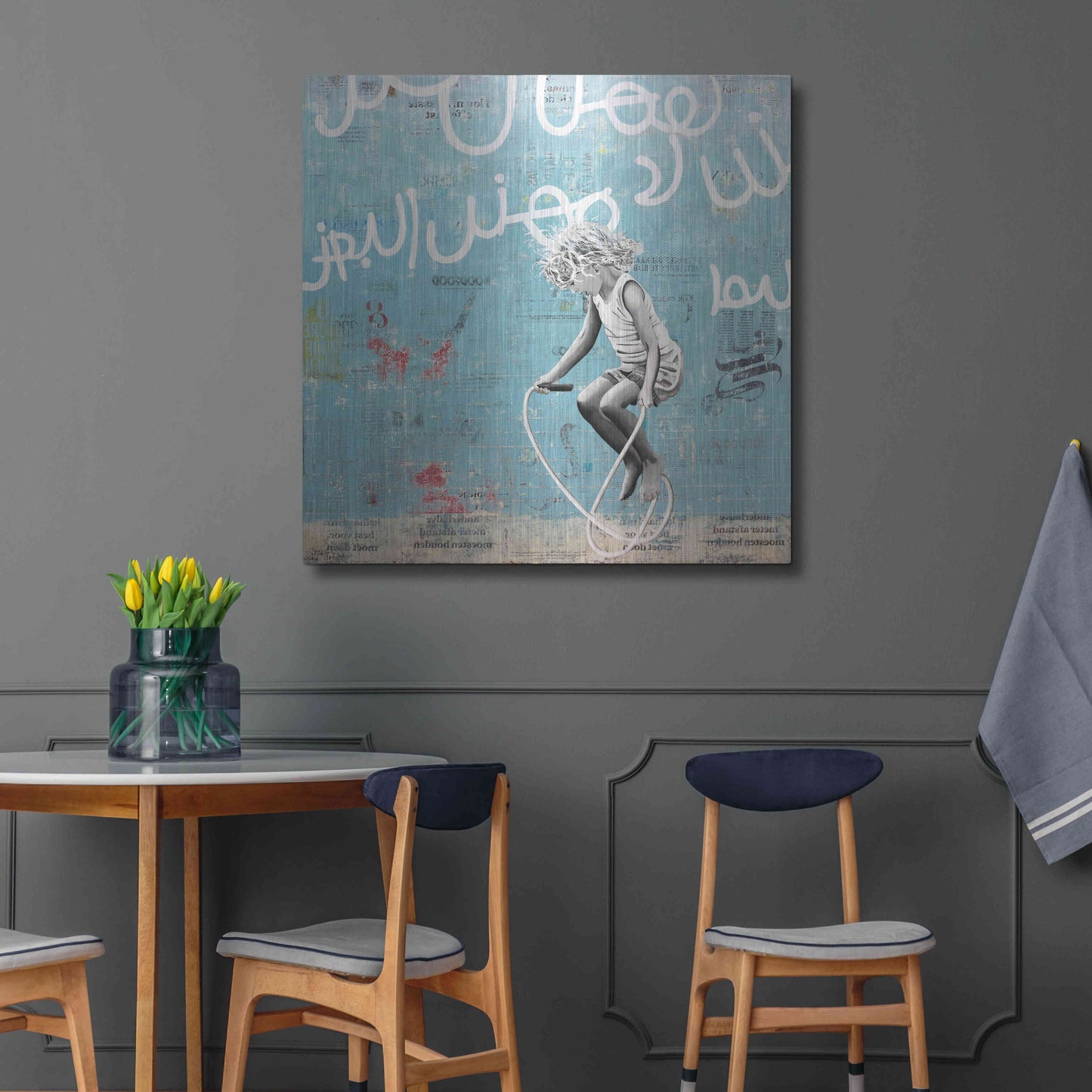 Luxe Metal Art 'FREESTYLER AF' by DB Waterman,36x36