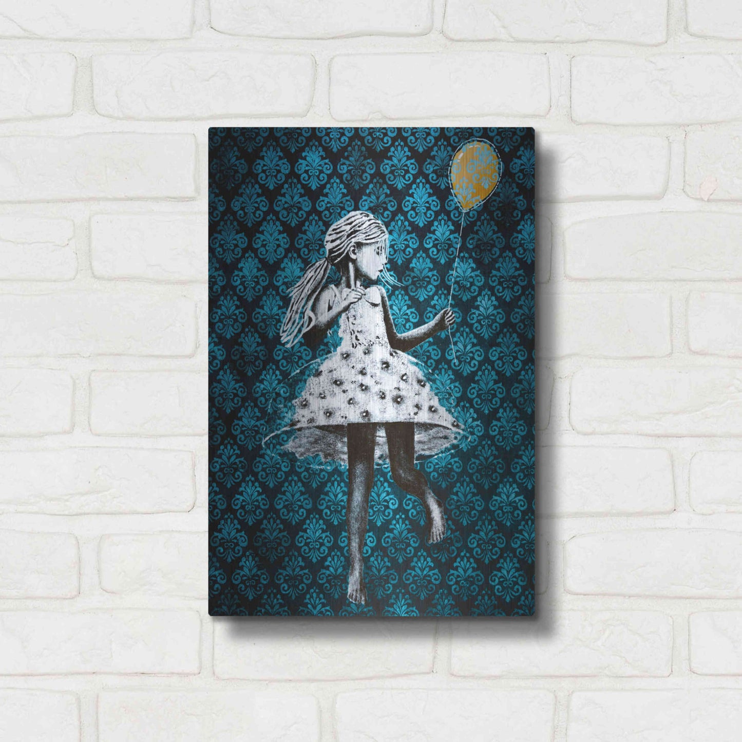 Luxe Metal Art 'IN THE MOOD FOR DANCING' by DB Waterman,12x16