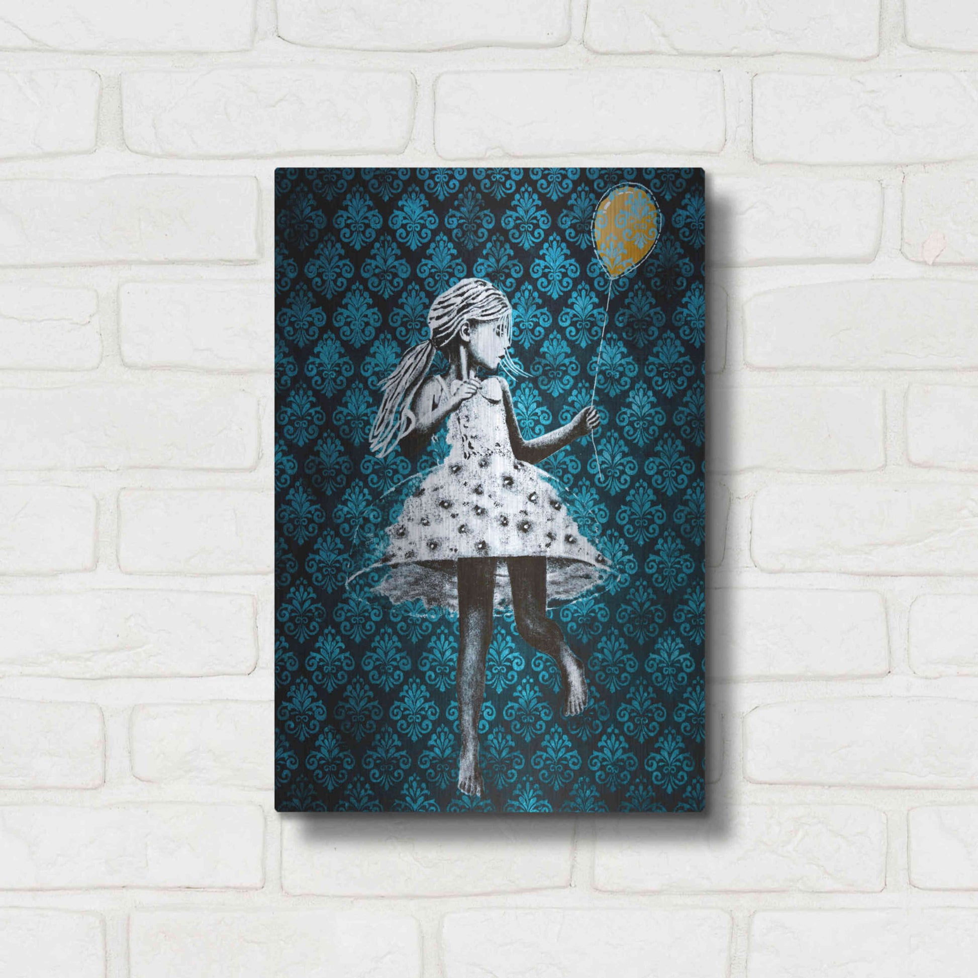 Luxe Metal Art 'IN THE MOOD FOR DANCING' by DB Waterman,12x16