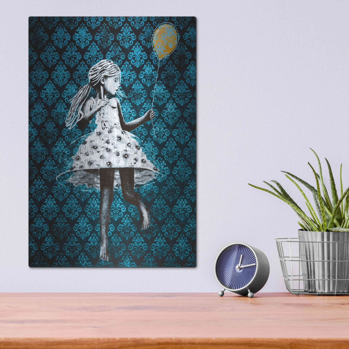 Luxe Metal Art 'IN THE MOOD FOR DANCING' by DB Waterman,12x16