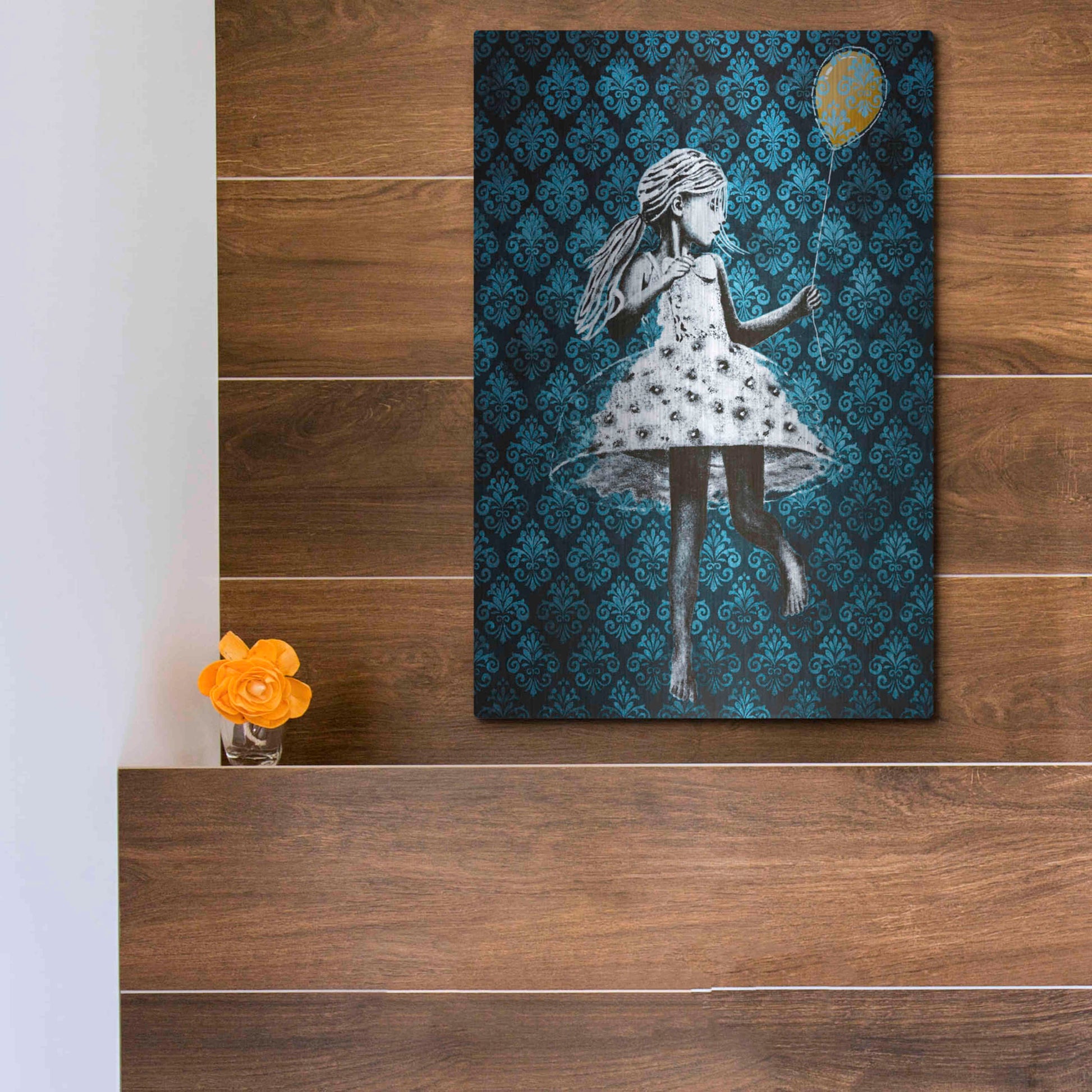 Luxe Metal Art 'IN THE MOOD FOR DANCING' by DB Waterman,12x16