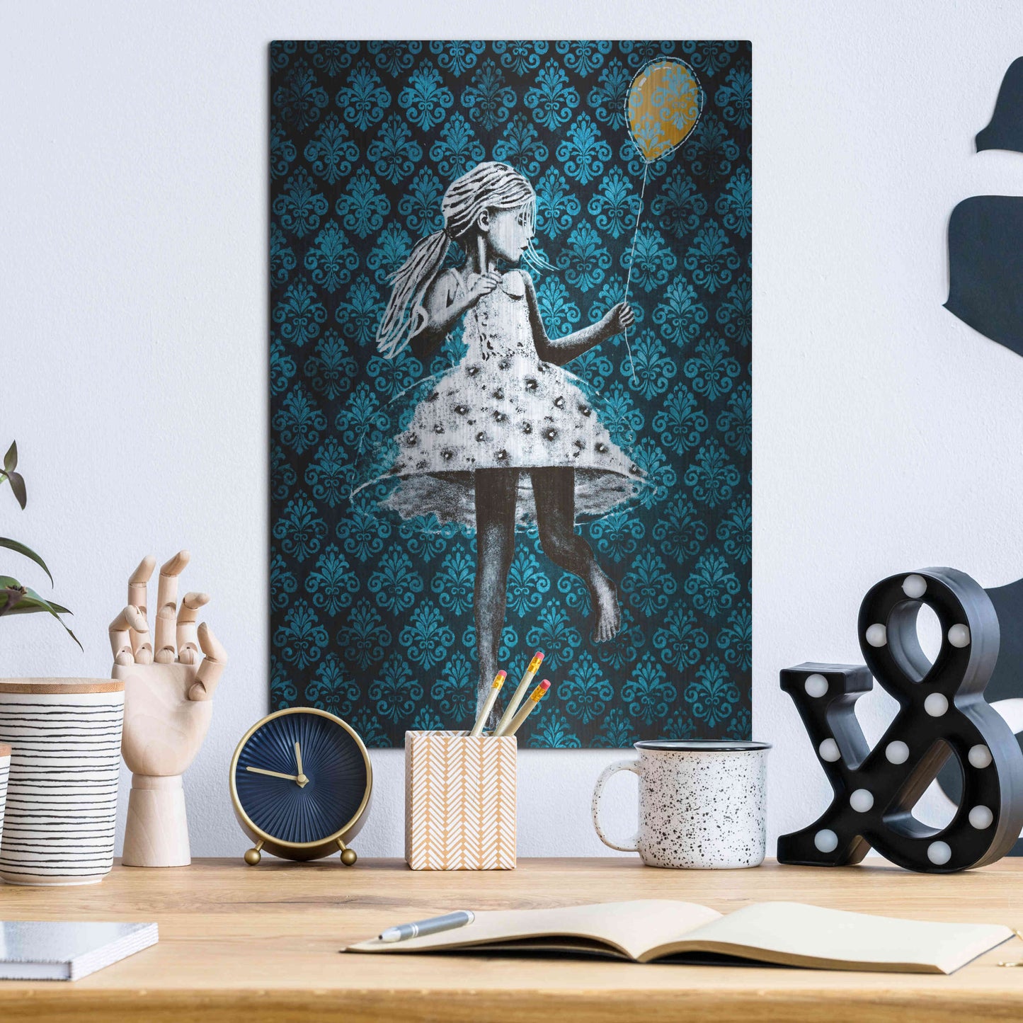 Luxe Metal Art 'IN THE MOOD FOR DANCING' by DB Waterman,12x16