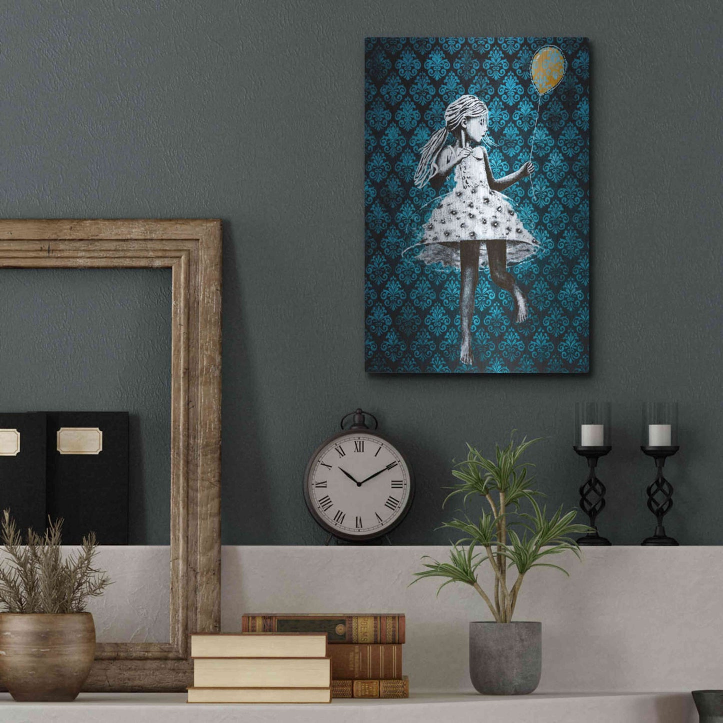 Luxe Metal Art 'IN THE MOOD FOR DANCING' by DB Waterman,12x16