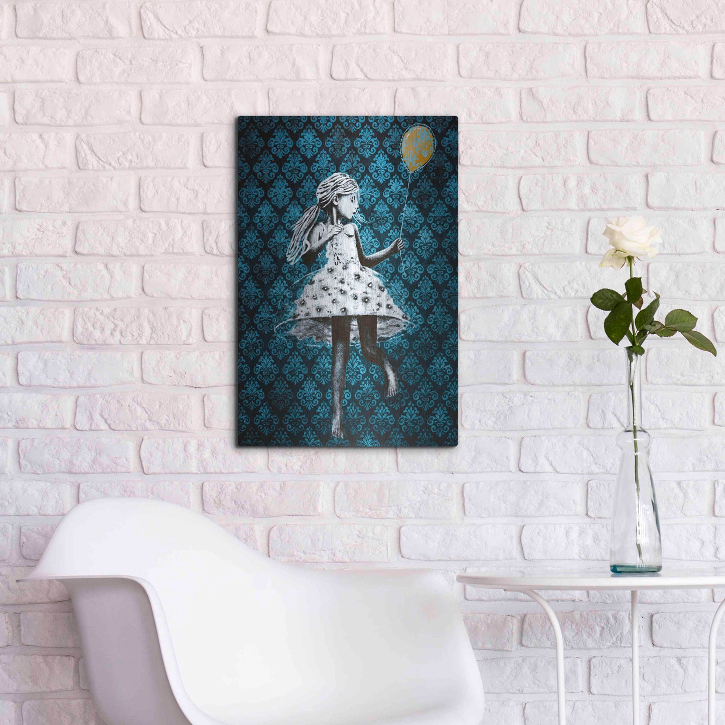 Luxe Metal Art 'IN THE MOOD FOR DANCING' by DB Waterman,16x24