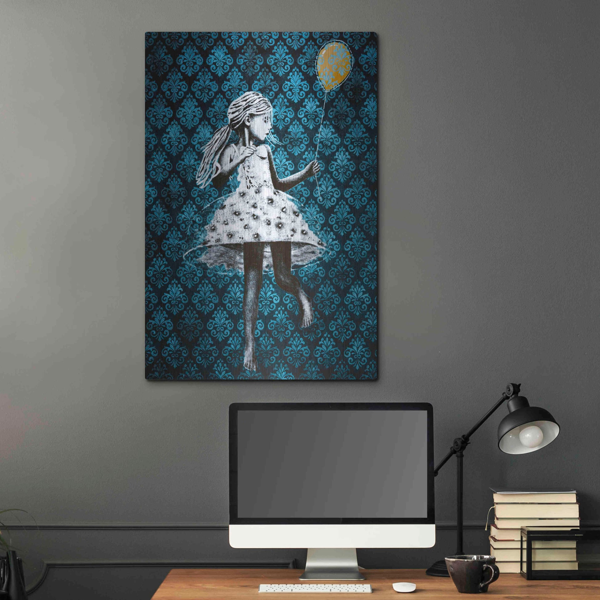 Luxe Metal Art 'IN THE MOOD FOR DANCING' by DB Waterman,24x36