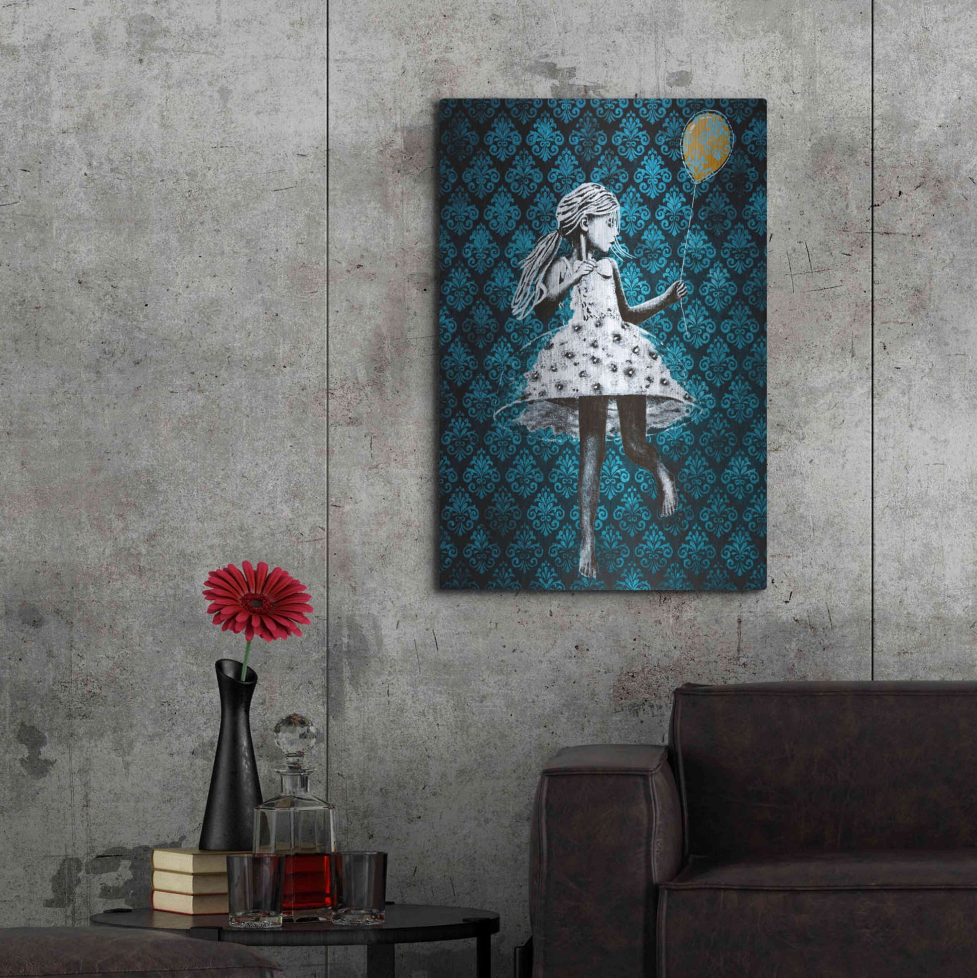 Luxe Metal Art 'IN THE MOOD FOR DANCING' by DB Waterman,24x36