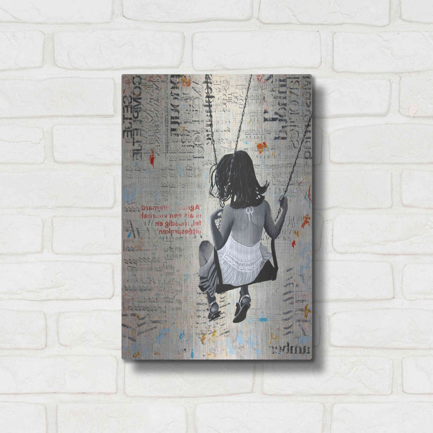 Luxe Metal Art 'INDIAN SUMMER SWING' by DB Waterman,12x16