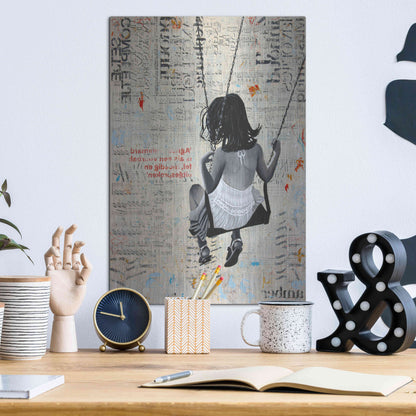 Luxe Metal Art 'INDIAN SUMMER SWING' by DB Waterman,12x16