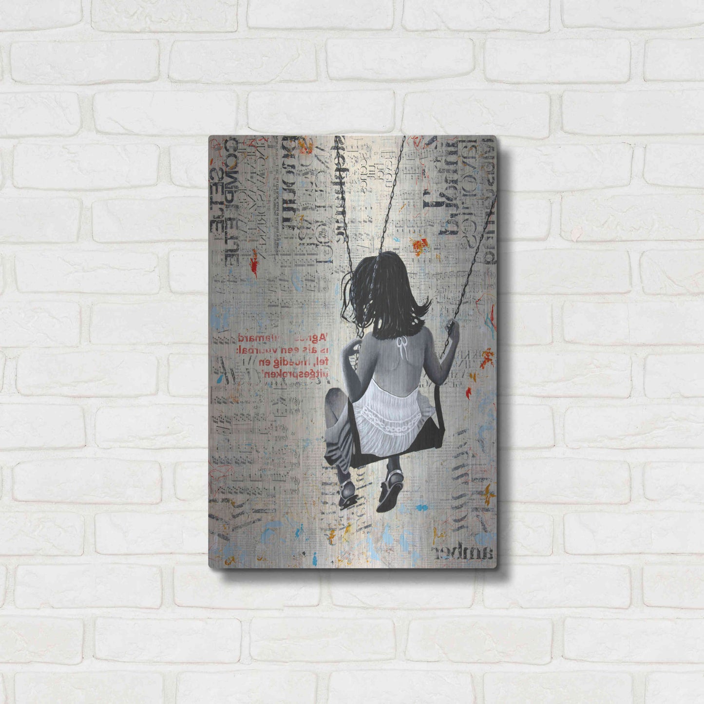 Luxe Metal Art 'INDIAN SUMMER SWING' by DB Waterman,16x24