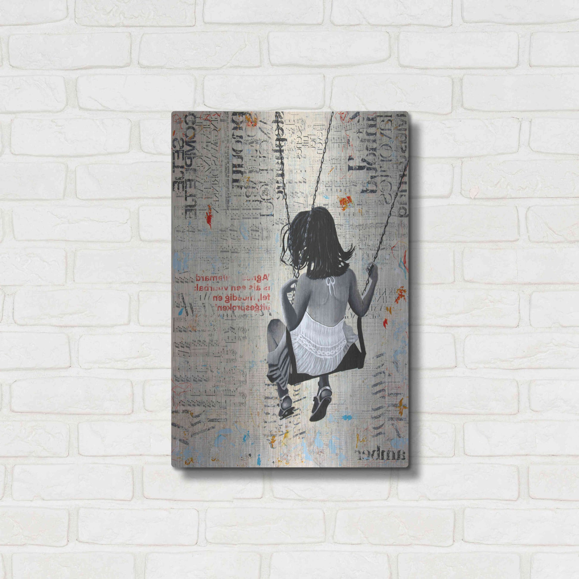 Luxe Metal Art 'INDIAN SUMMER SWING' by DB Waterman,16x24