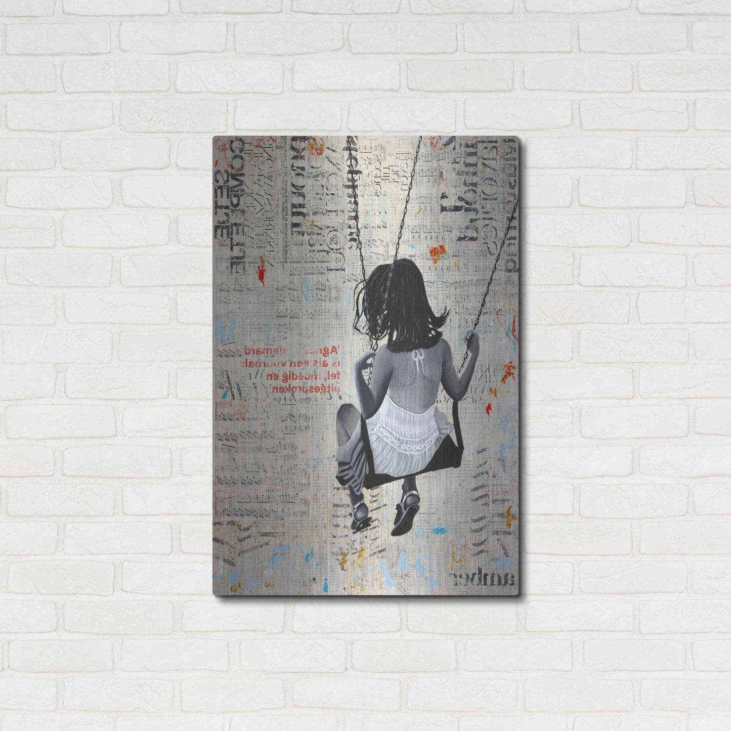 Luxe Metal Art 'INDIAN SUMMER SWING' by DB Waterman,24x36