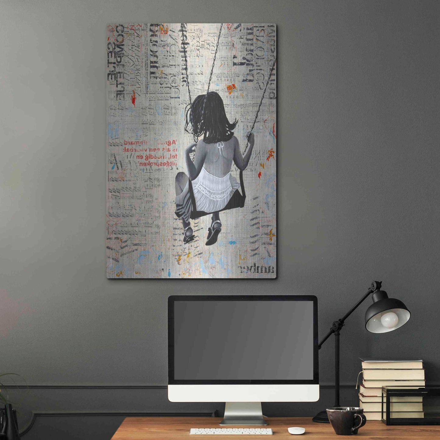 Luxe Metal Art 'INDIAN SUMMER SWING' by DB Waterman,24x36