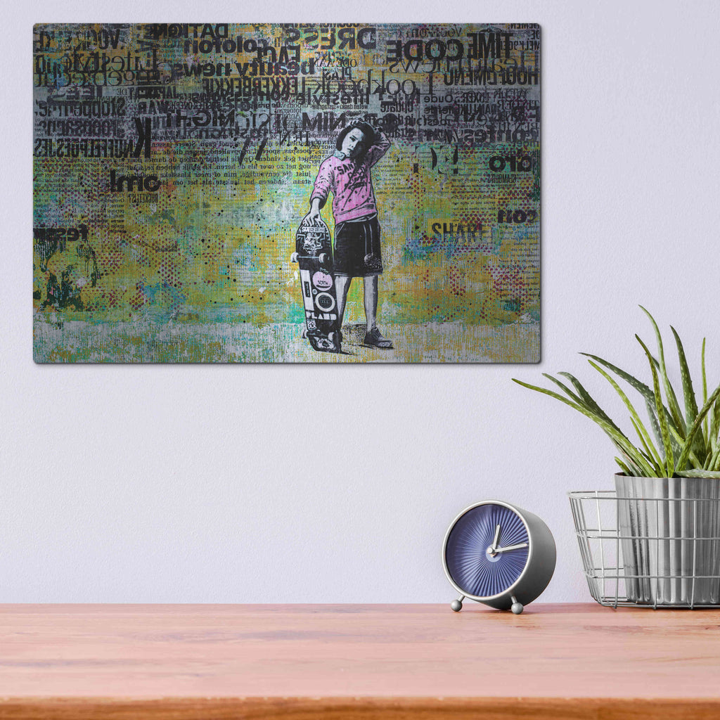 Luxe Metal Art 'JUST BECAUSE' by DB Waterman,16x12