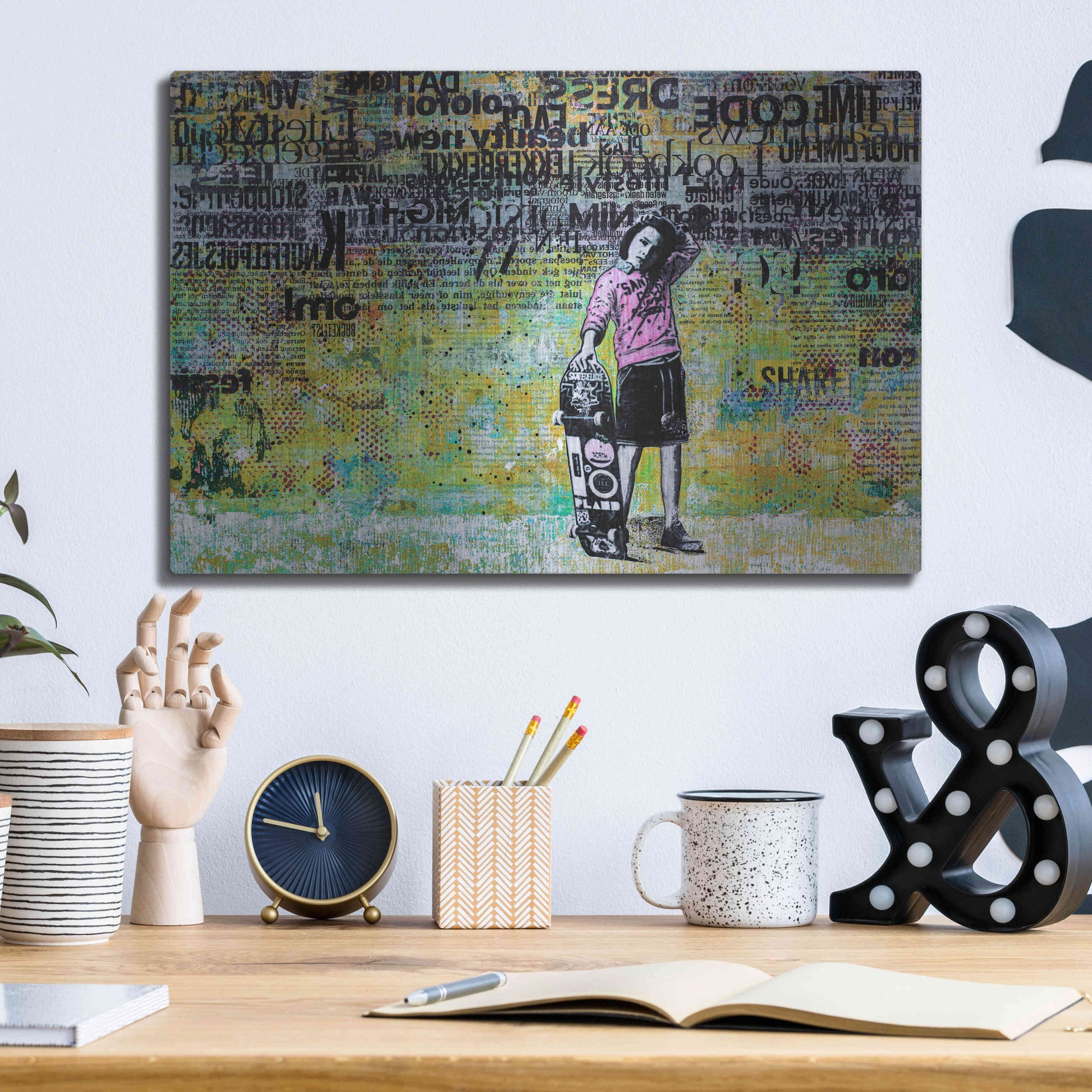 Luxe Metal Art 'JUST BECAUSE' by DB Waterman,16x12