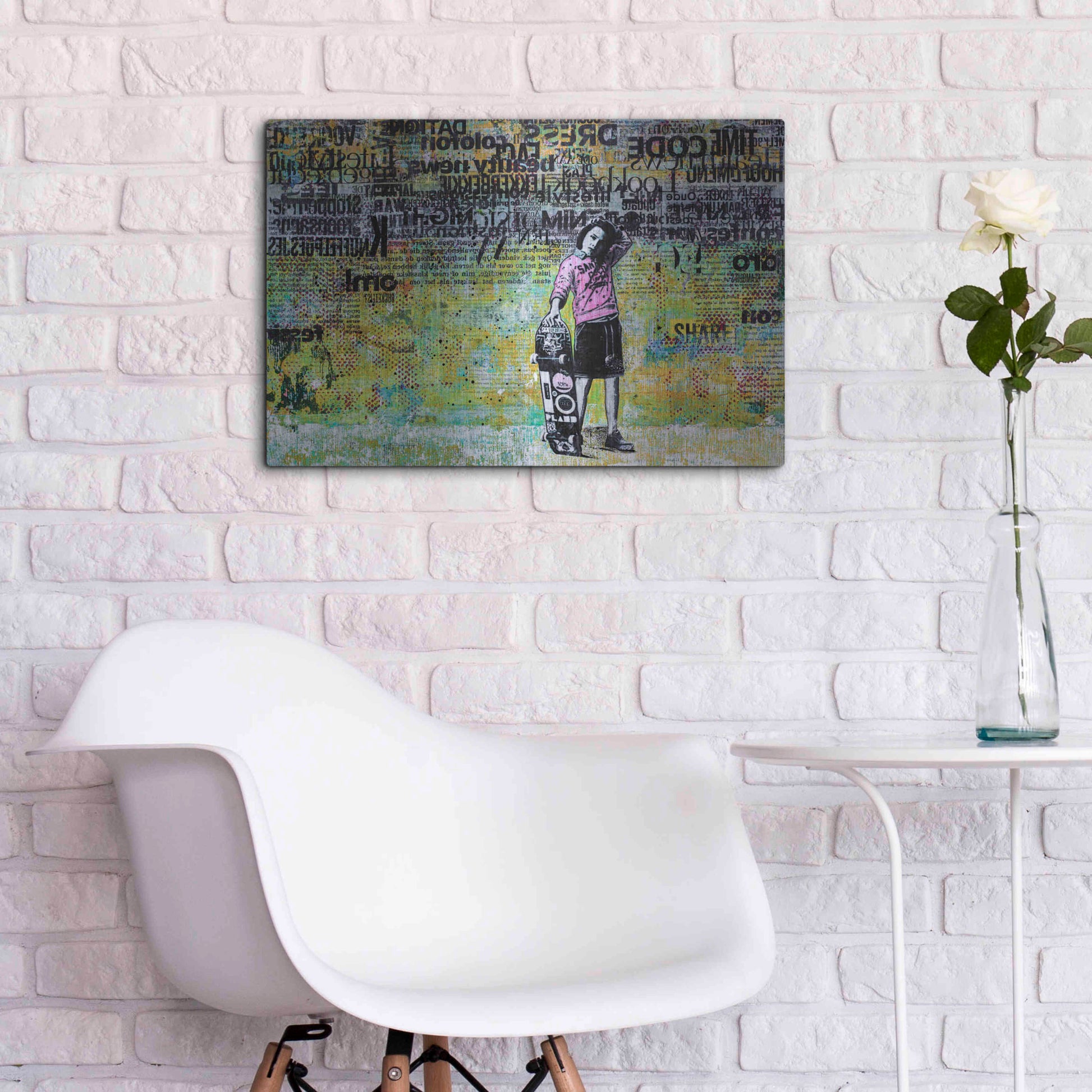 Luxe Metal Art 'JUST BECAUSE' by DB Waterman,24x16