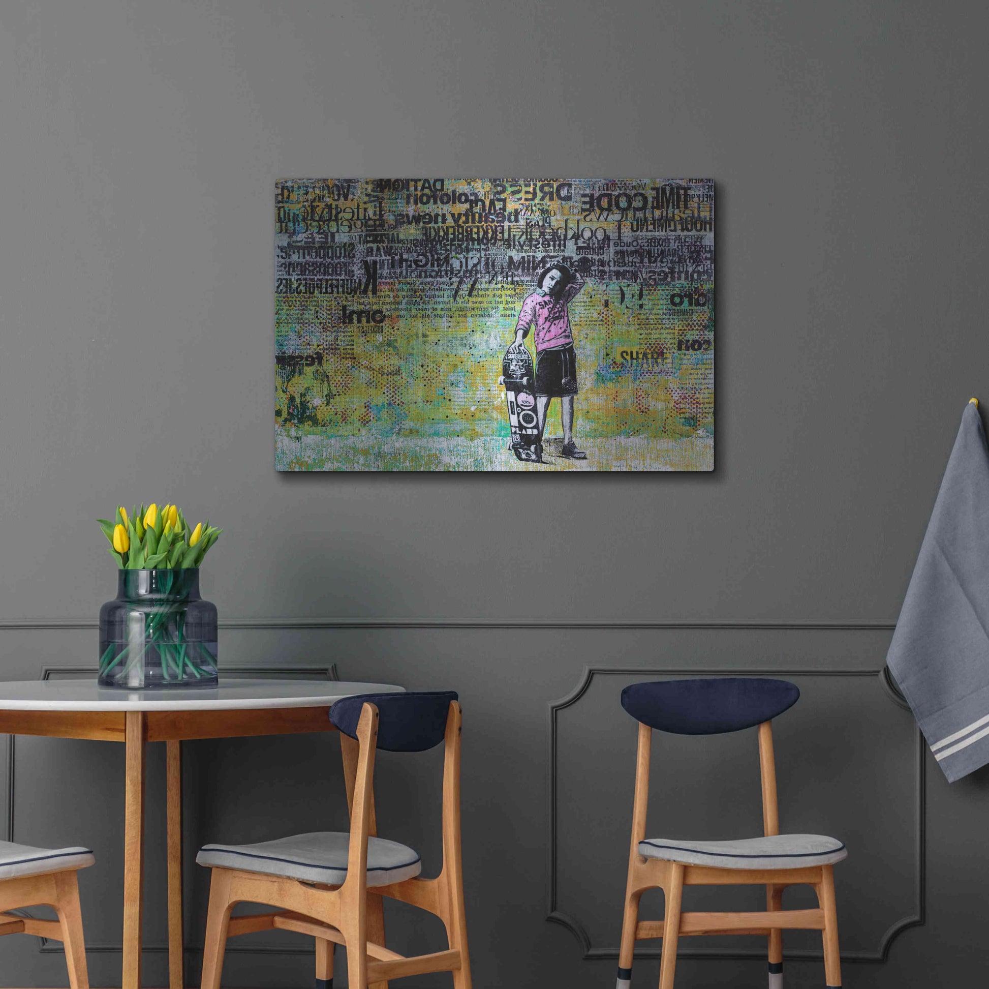 Luxe Metal Art 'JUST BECAUSE' by DB Waterman,36x24