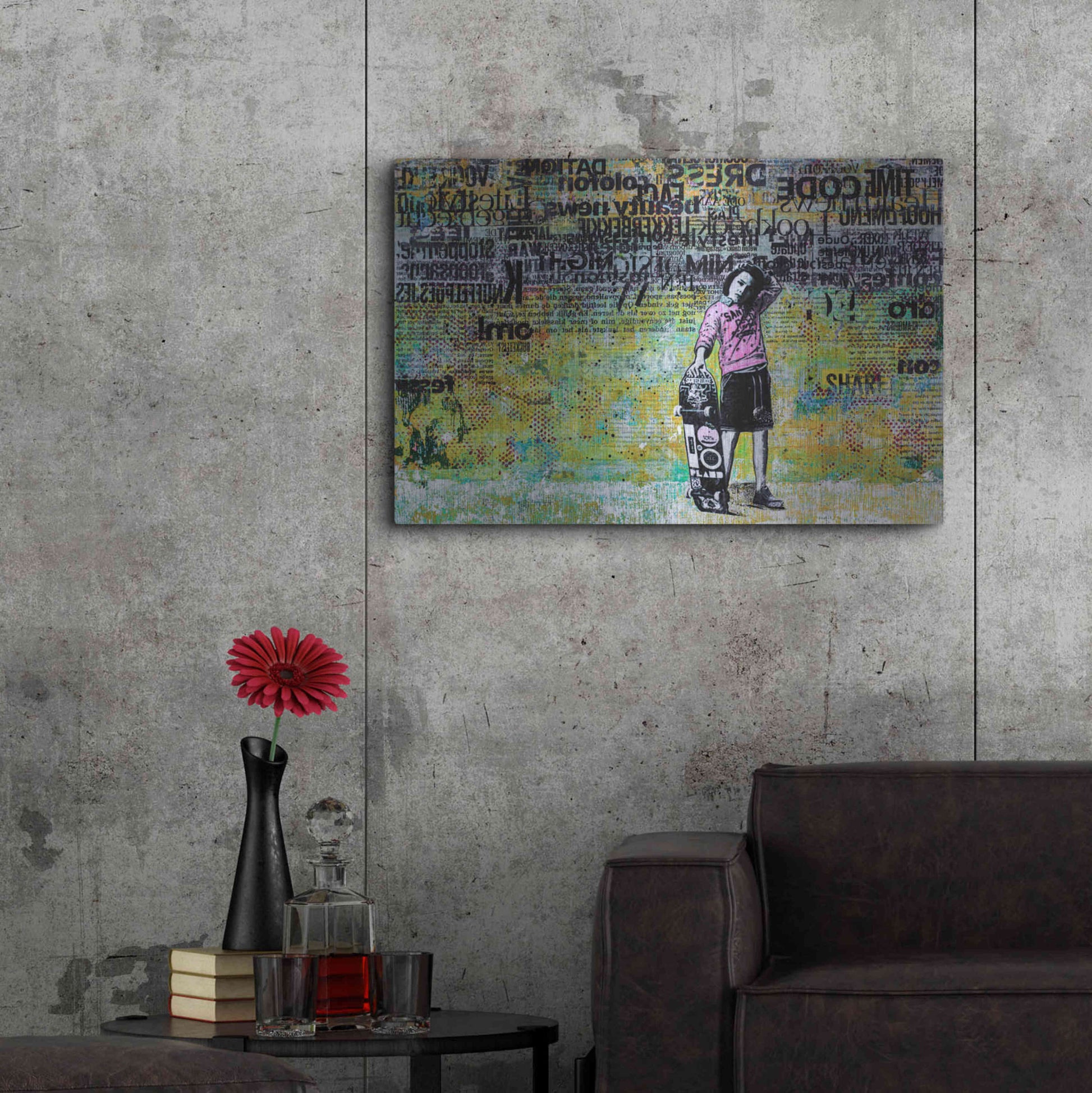 Luxe Metal Art 'JUST BECAUSE' by DB Waterman,36x24