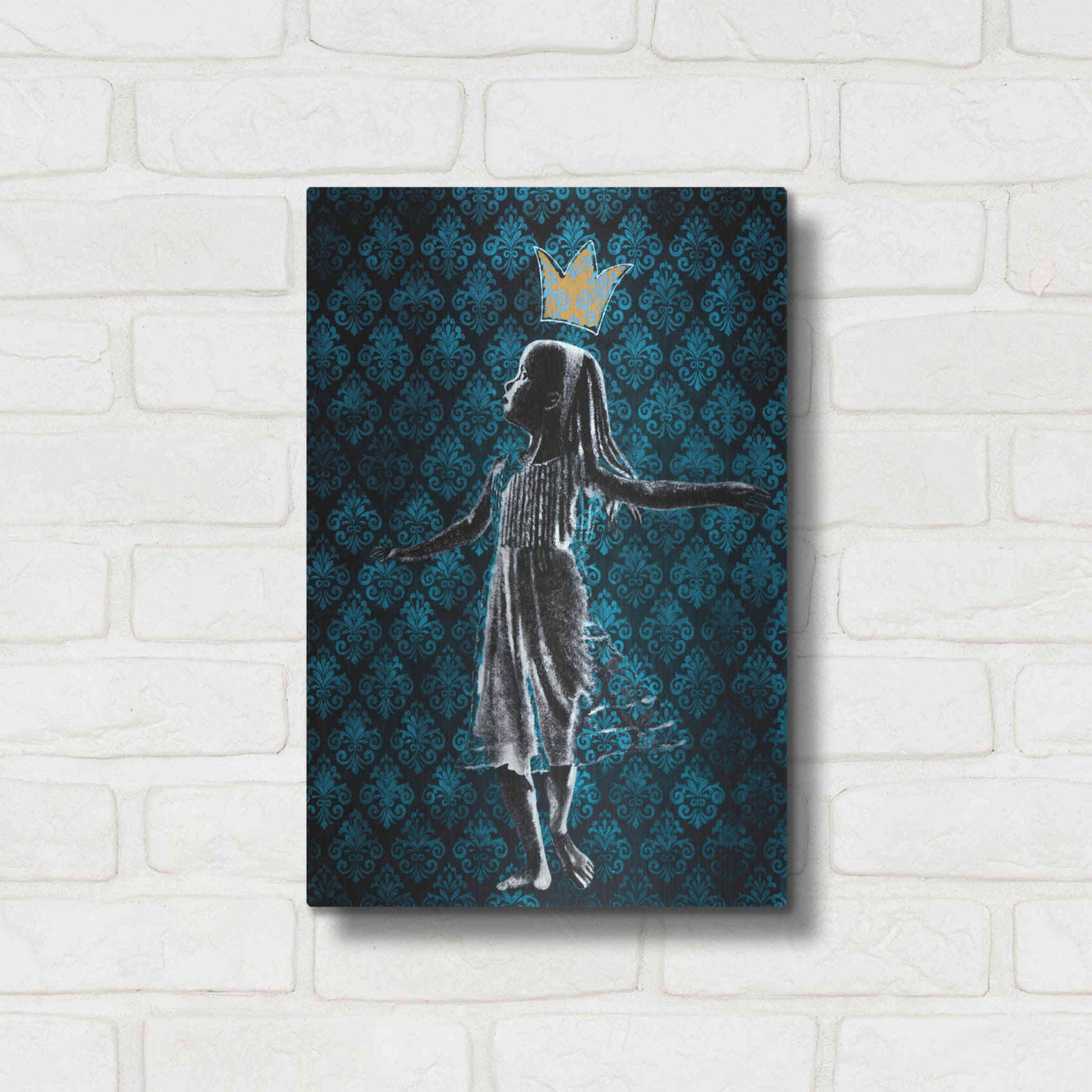 Luxe Metal Art 'LITTLE DANCING QUEEN' by DB Waterman,12x16
