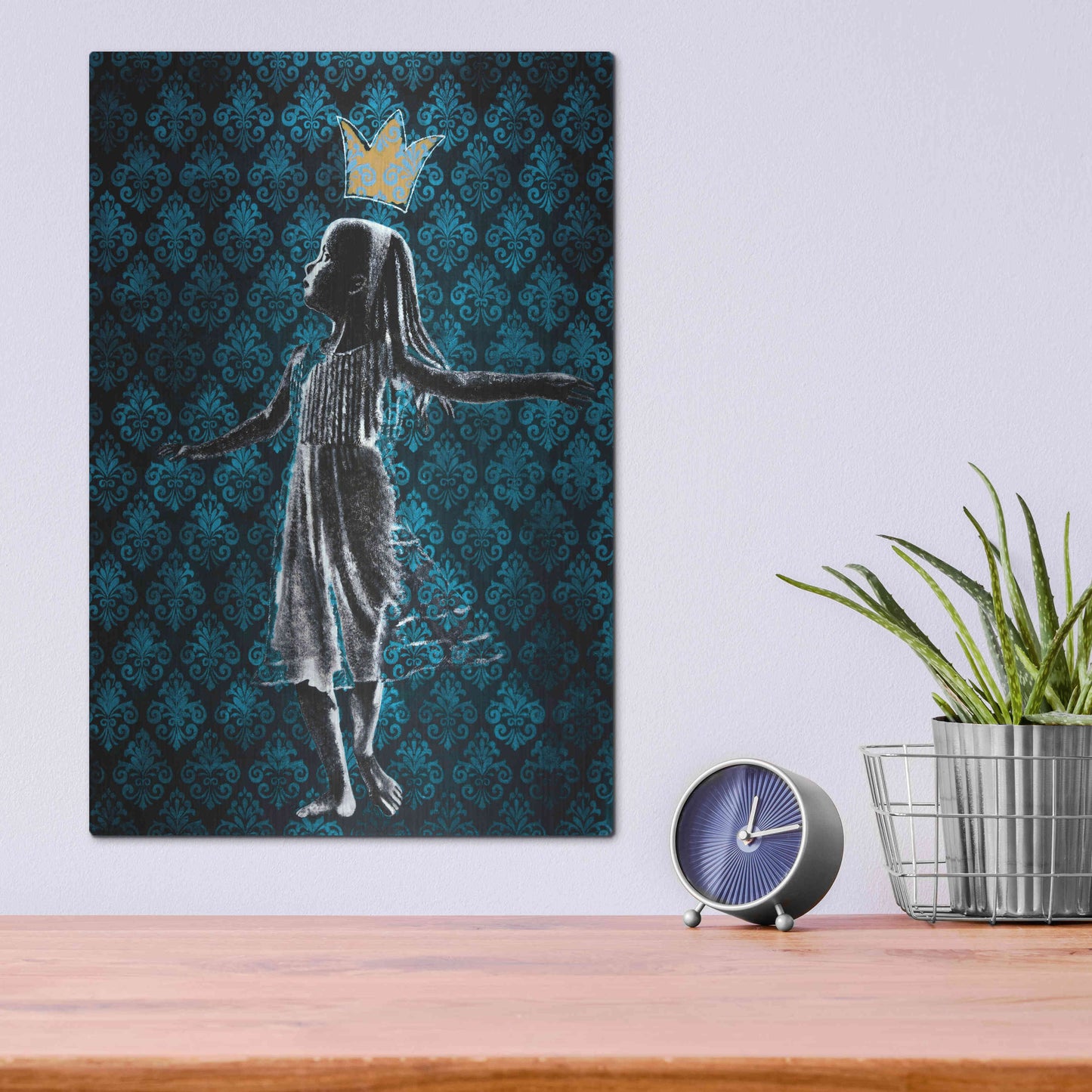 Luxe Metal Art 'LITTLE DANCING QUEEN' by DB Waterman,12x16