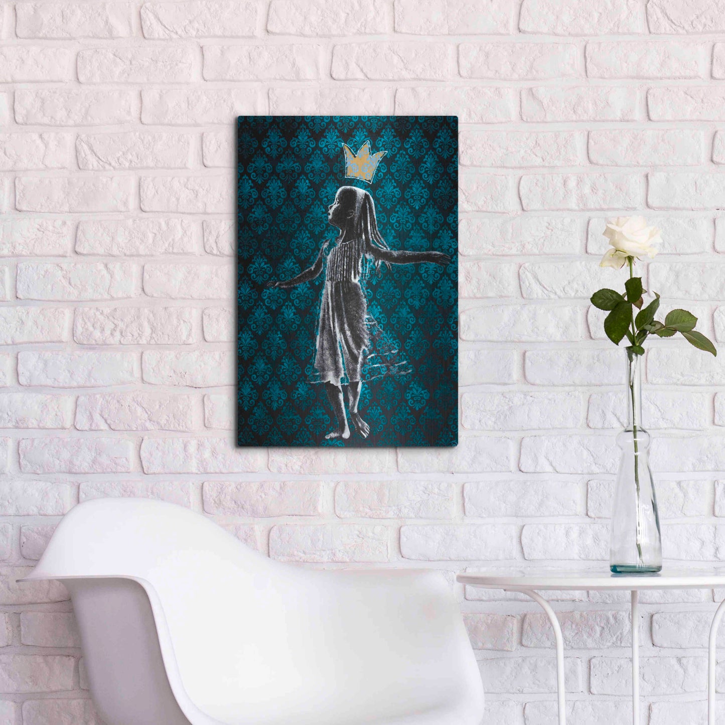 Luxe Metal Art 'LITTLE DANCING QUEEN' by DB Waterman,16x24