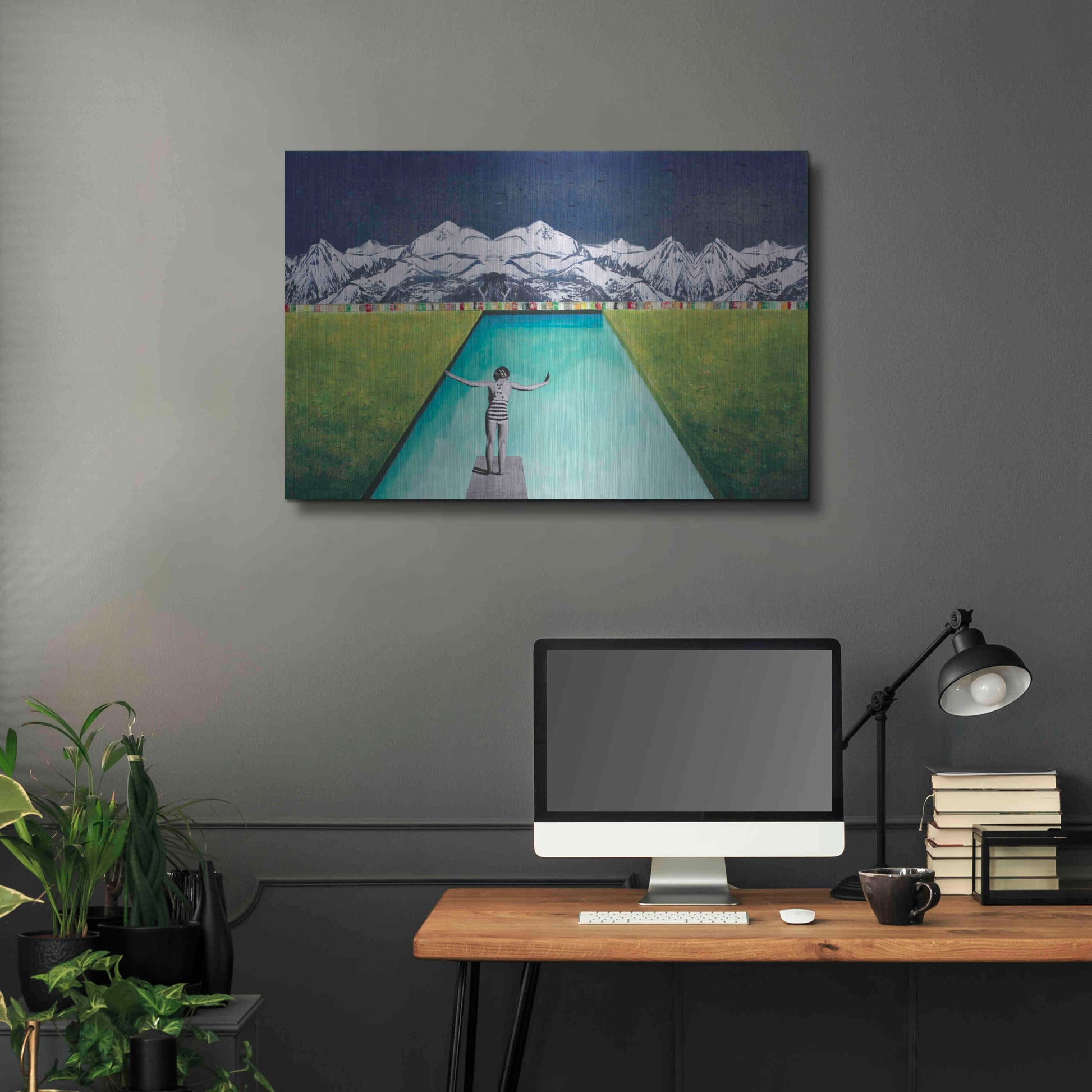 Luxe Metal Art 'PRINT' by DB Waterman,36x24