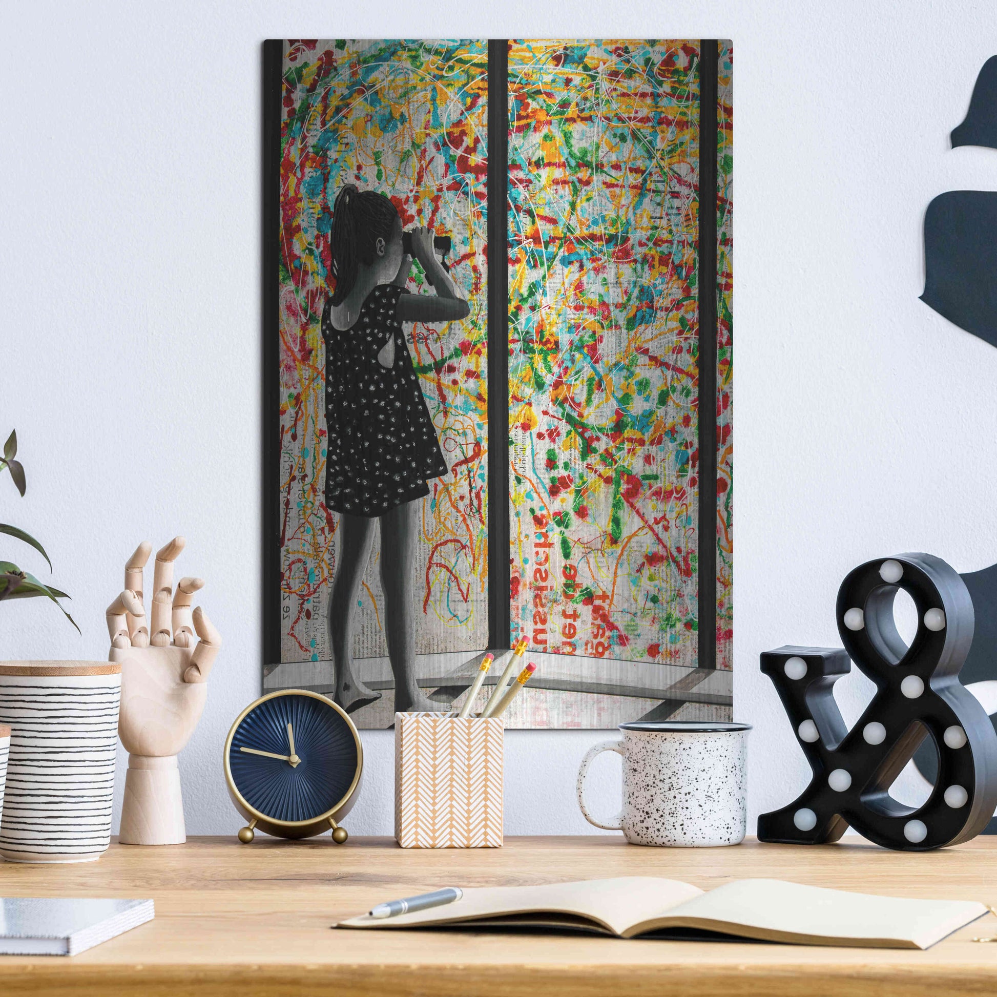 Luxe Metal Art 'ROOM WITH A VIEW' by DB Waterman,12x16