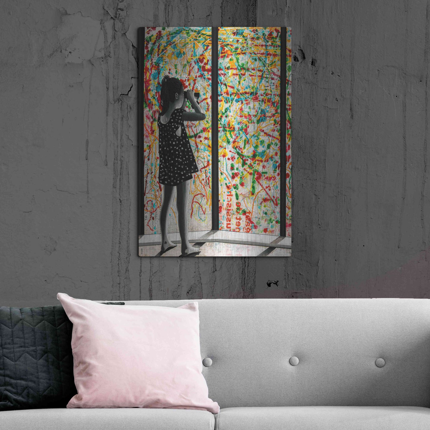Luxe Metal Art 'ROOM WITH A VIEW' by DB Waterman,24x36