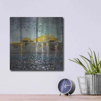 Luxe Metal Art 'SCARS IN THE EARTH' by DB Waterman,12x12