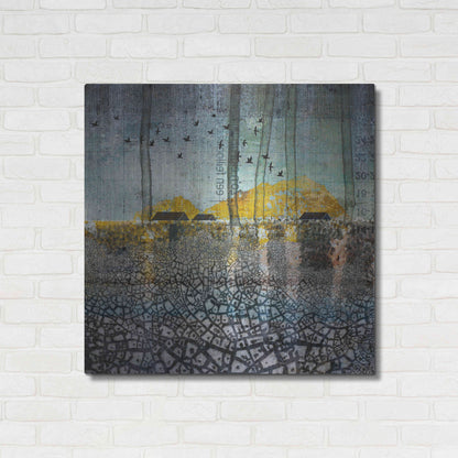 Luxe Metal Art 'SCARS IN THE EARTH' by DB Waterman,36x36