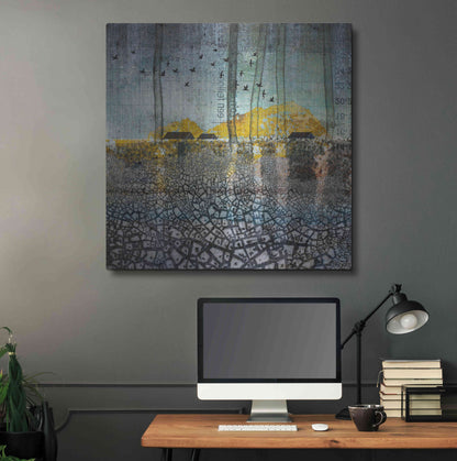 Luxe Metal Art 'SCARS IN THE EARTH' by DB Waterman,36x36