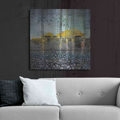 Luxe Metal Art 'SCARS IN THE EARTH' by DB Waterman,36x36