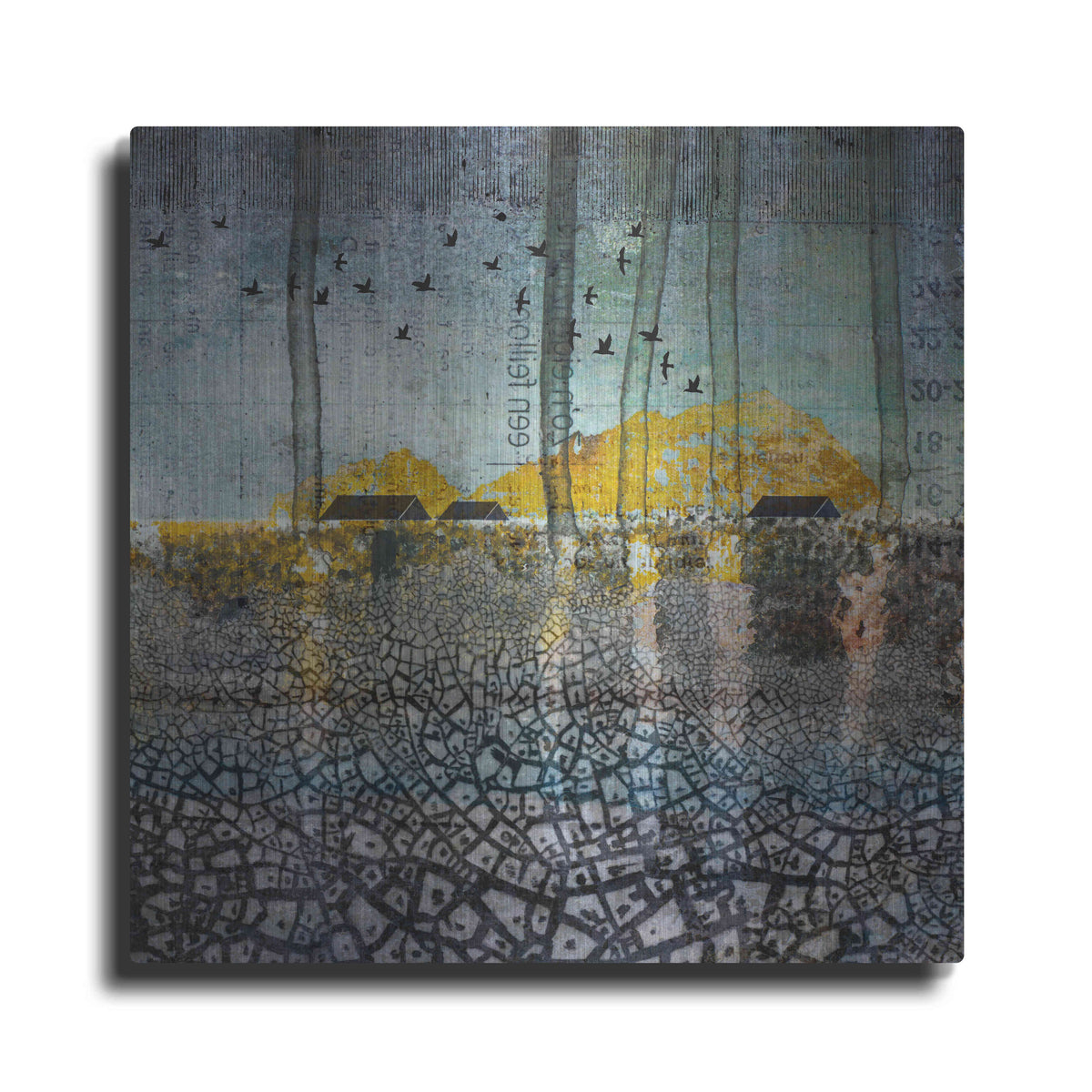 Luxe Metal Art 'SCARS IN THE EARTH' by DB Waterman