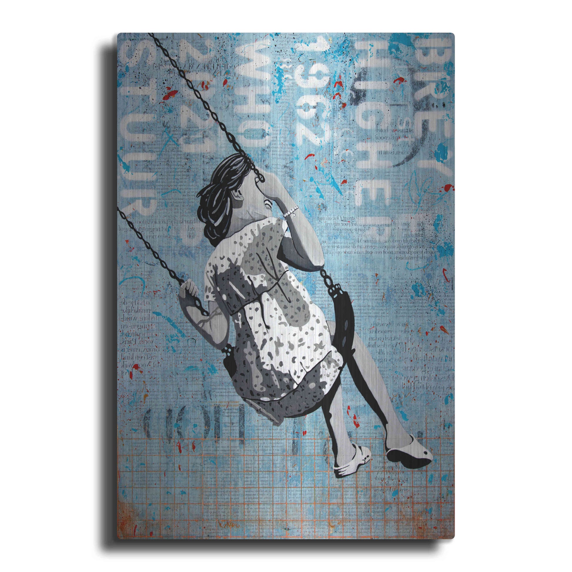 Luxe Metal Art 'SPRING SWING' by DB Waterman