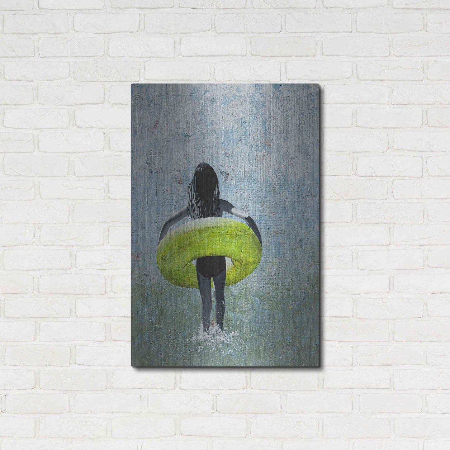 Luxe Metal Art 'SUMMER GIRL' by DB Waterman,24x36