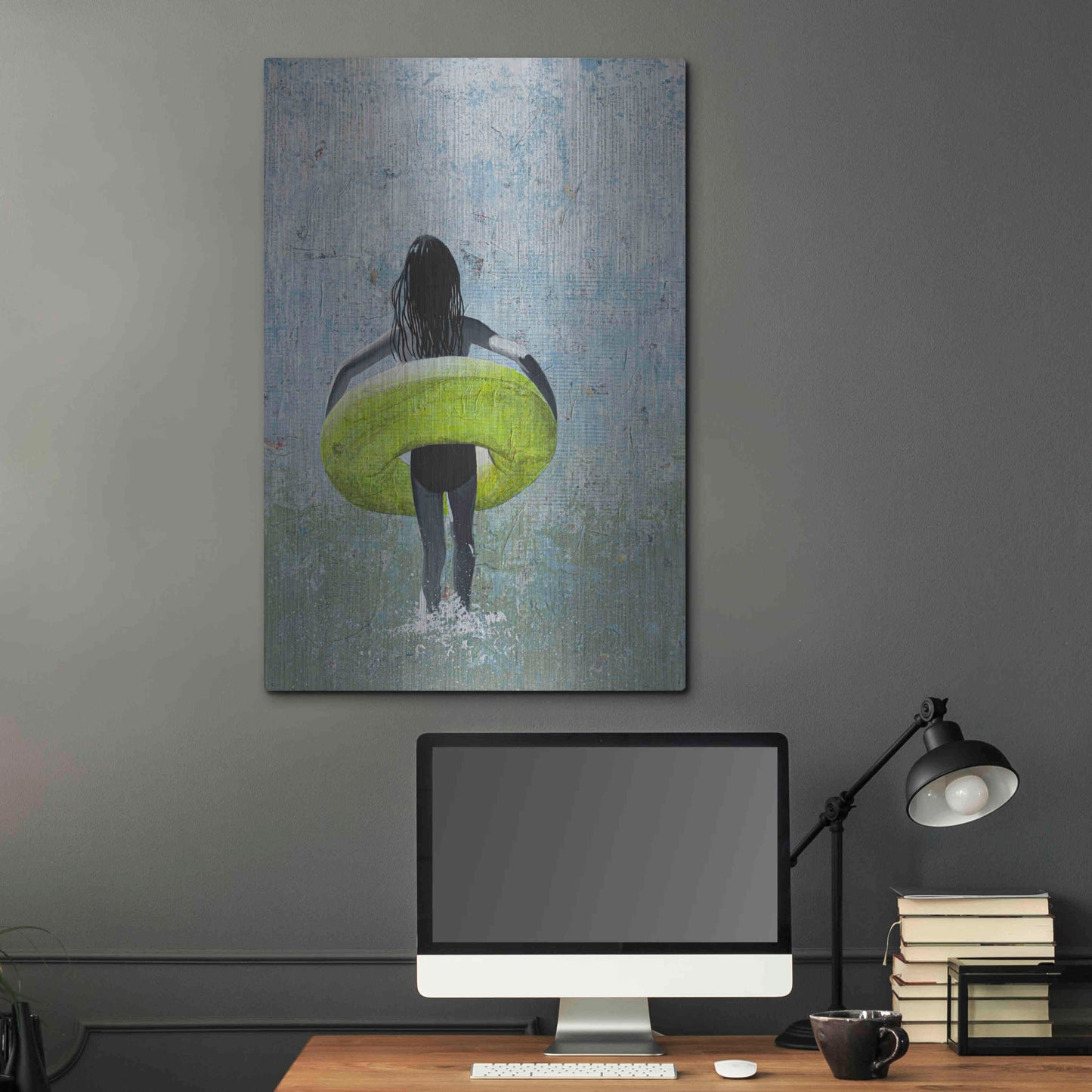 Luxe Metal Art 'SUMMER GIRL' by DB Waterman,24x36