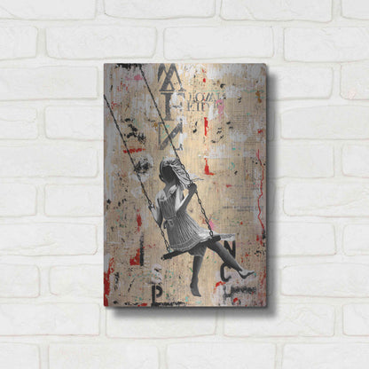 Luxe Metal Art 'SUMMER SWING' by DB Waterman,12x16
