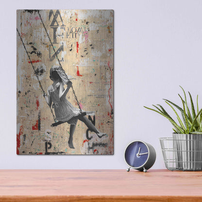 Luxe Metal Art 'SUMMER SWING' by DB Waterman,12x16