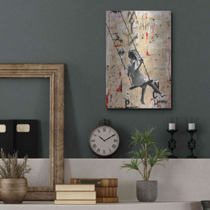 Luxe Metal Art 'SUMMER SWING' by DB Waterman,12x16