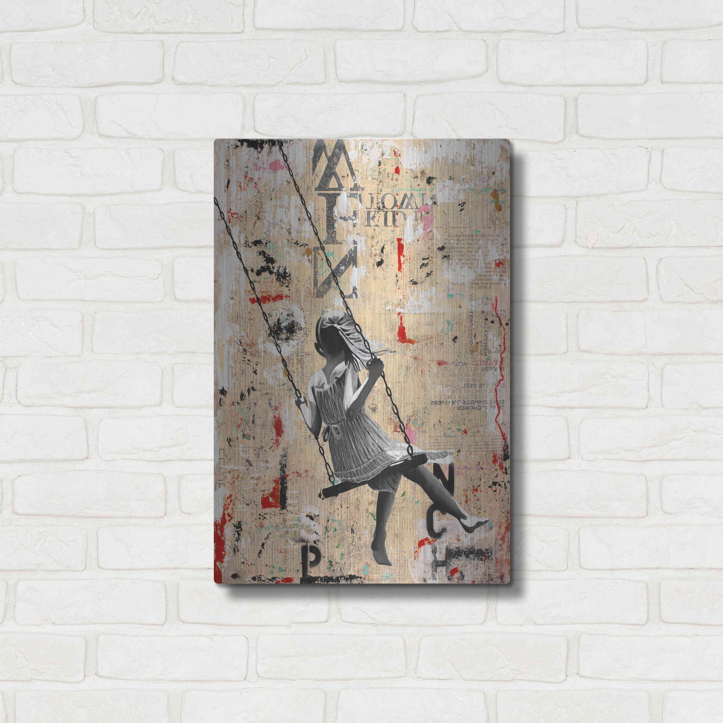 Luxe Metal Art 'SUMMER SWING' by DB Waterman,16x24