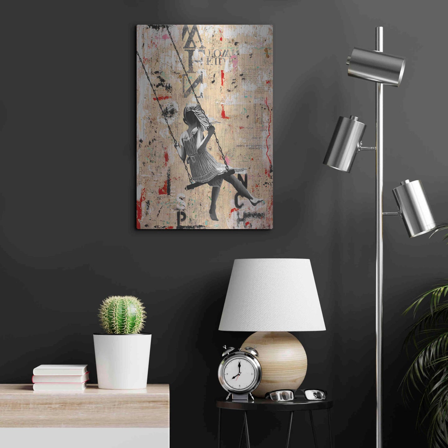 Luxe Metal Art 'SUMMER SWING' by DB Waterman,16x24