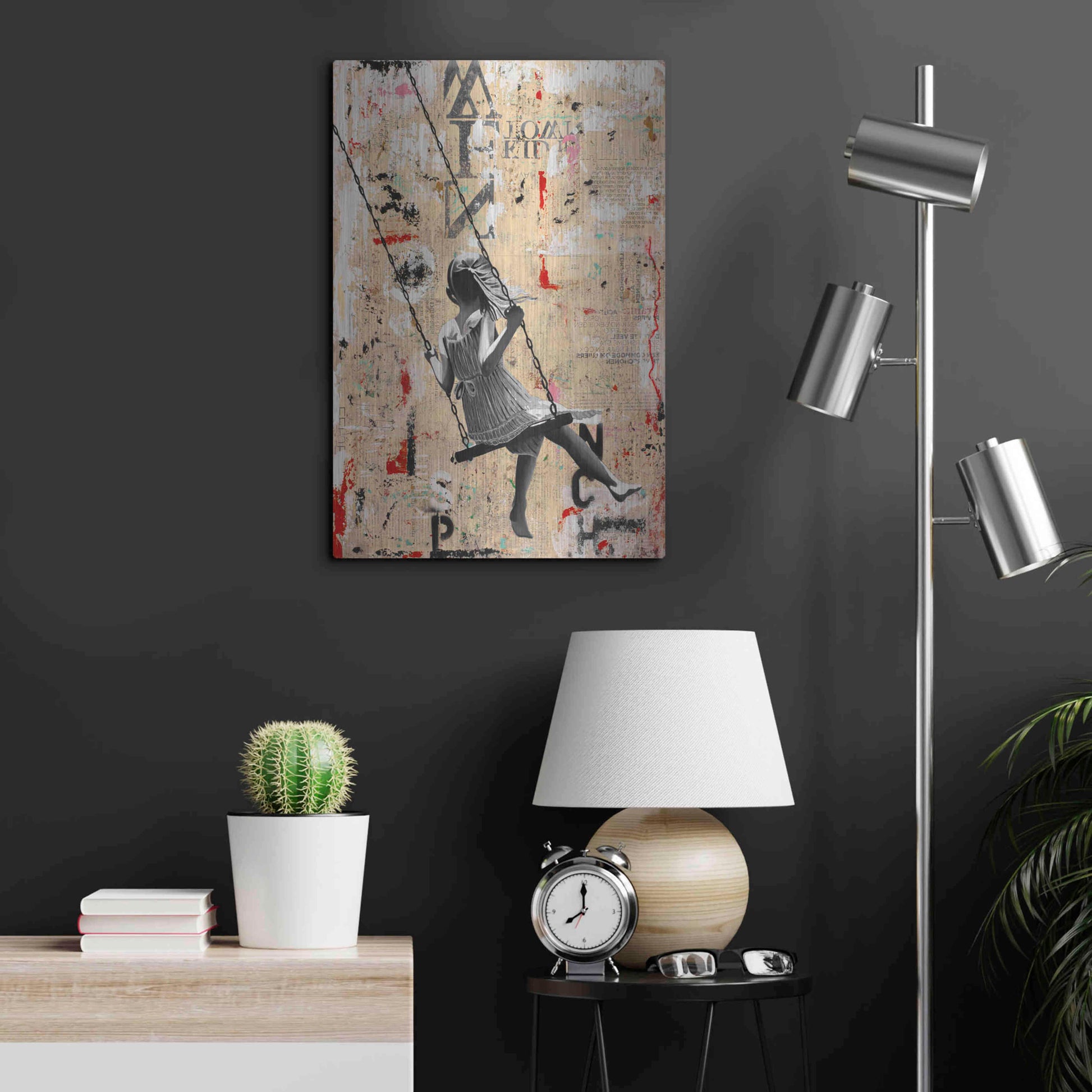 Luxe Metal Art 'SUMMER SWING' by DB Waterman,16x24