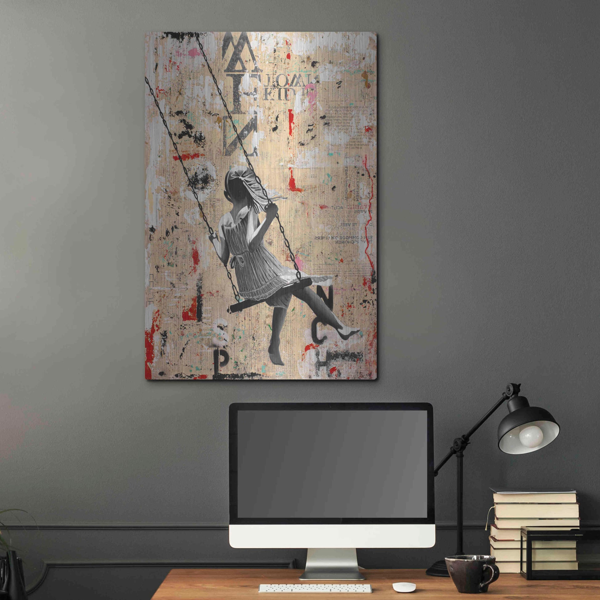 Luxe Metal Art 'SUMMER SWING' by DB Waterman,24x36
