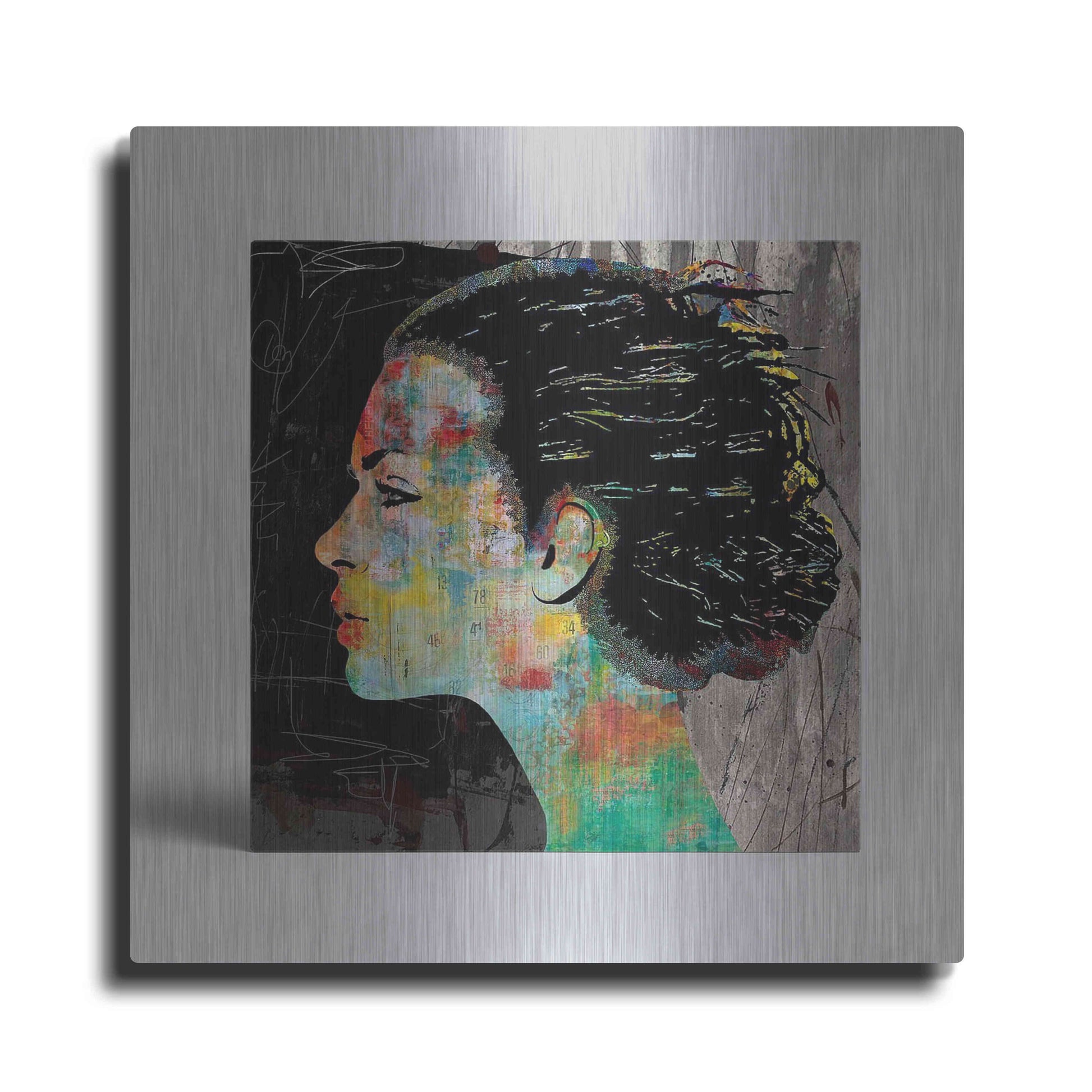 Luxe Metal Art 'THE COLORFUL GIRL' by DB Waterman