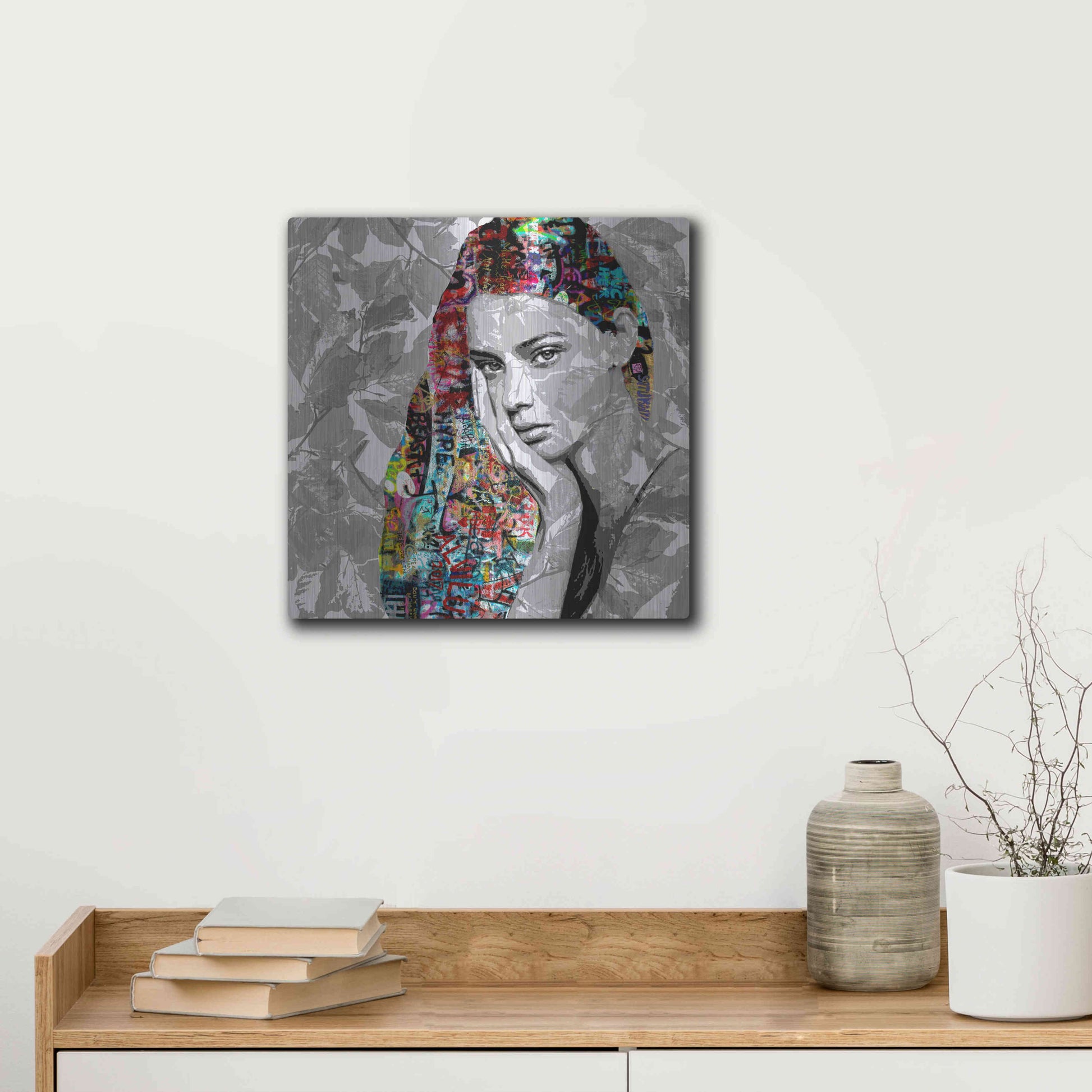 Luxe Metal Art 'THE FORTUNATE GIRL' by DB Waterman,12x12