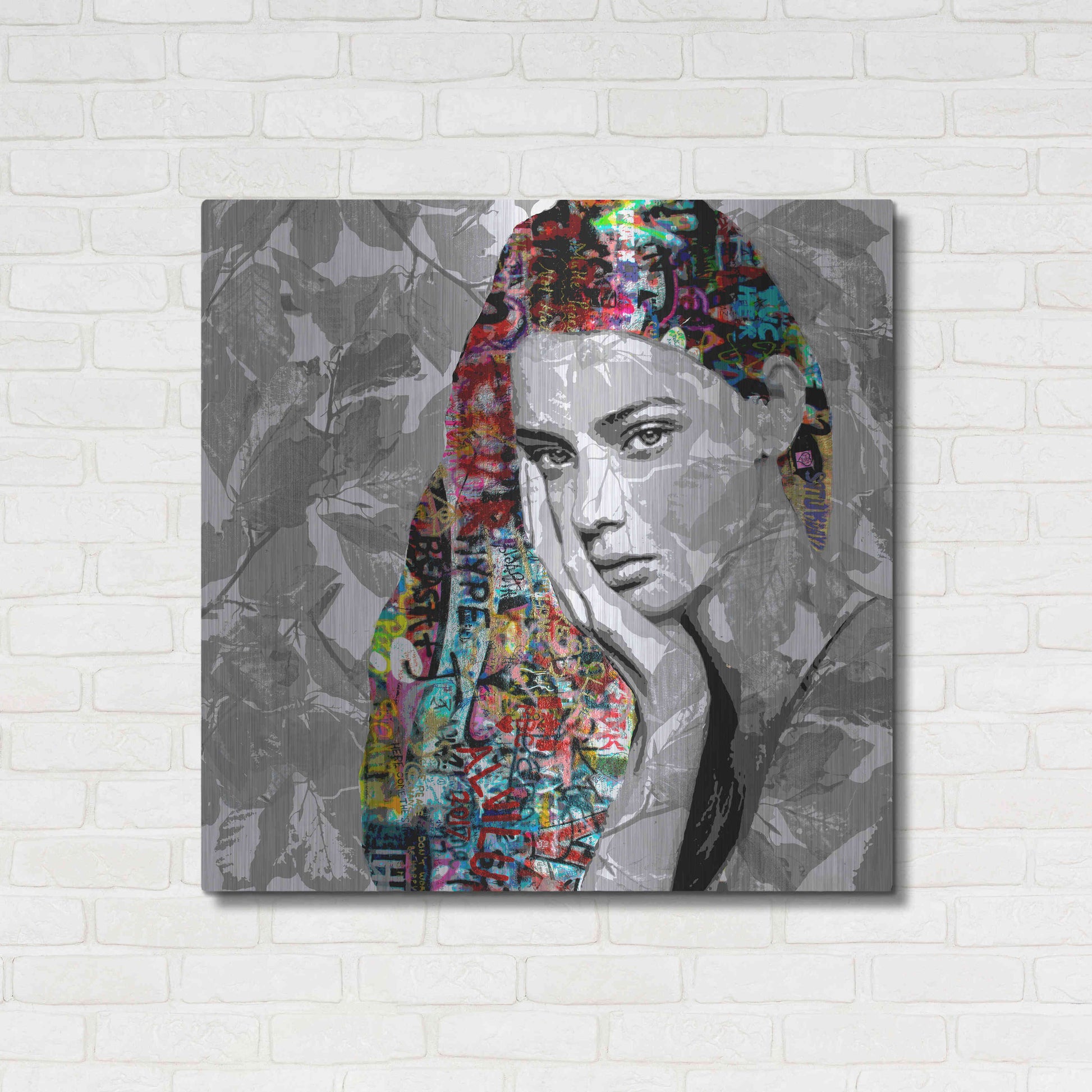 Luxe Metal Art 'THE FORTUNATE GIRL' by DB Waterman,36x36