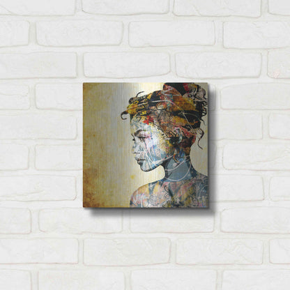 Luxe Metal Art 'THE GIFTED GIRL' by DB Waterman,12x12