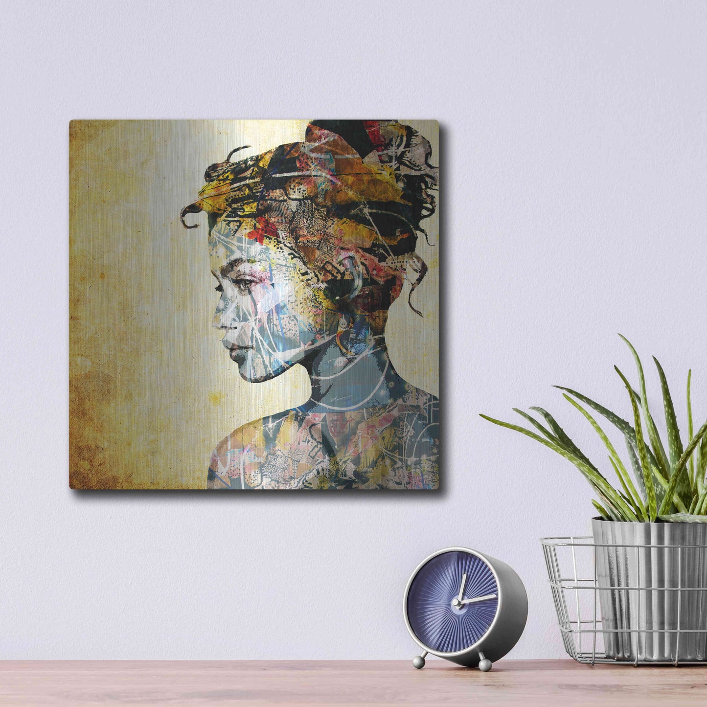 Luxe Metal Art 'THE GIFTED GIRL' by DB Waterman,12x12