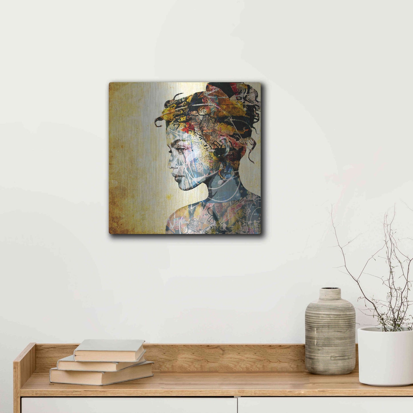 Luxe Metal Art 'THE GIFTED GIRL' by DB Waterman,12x12