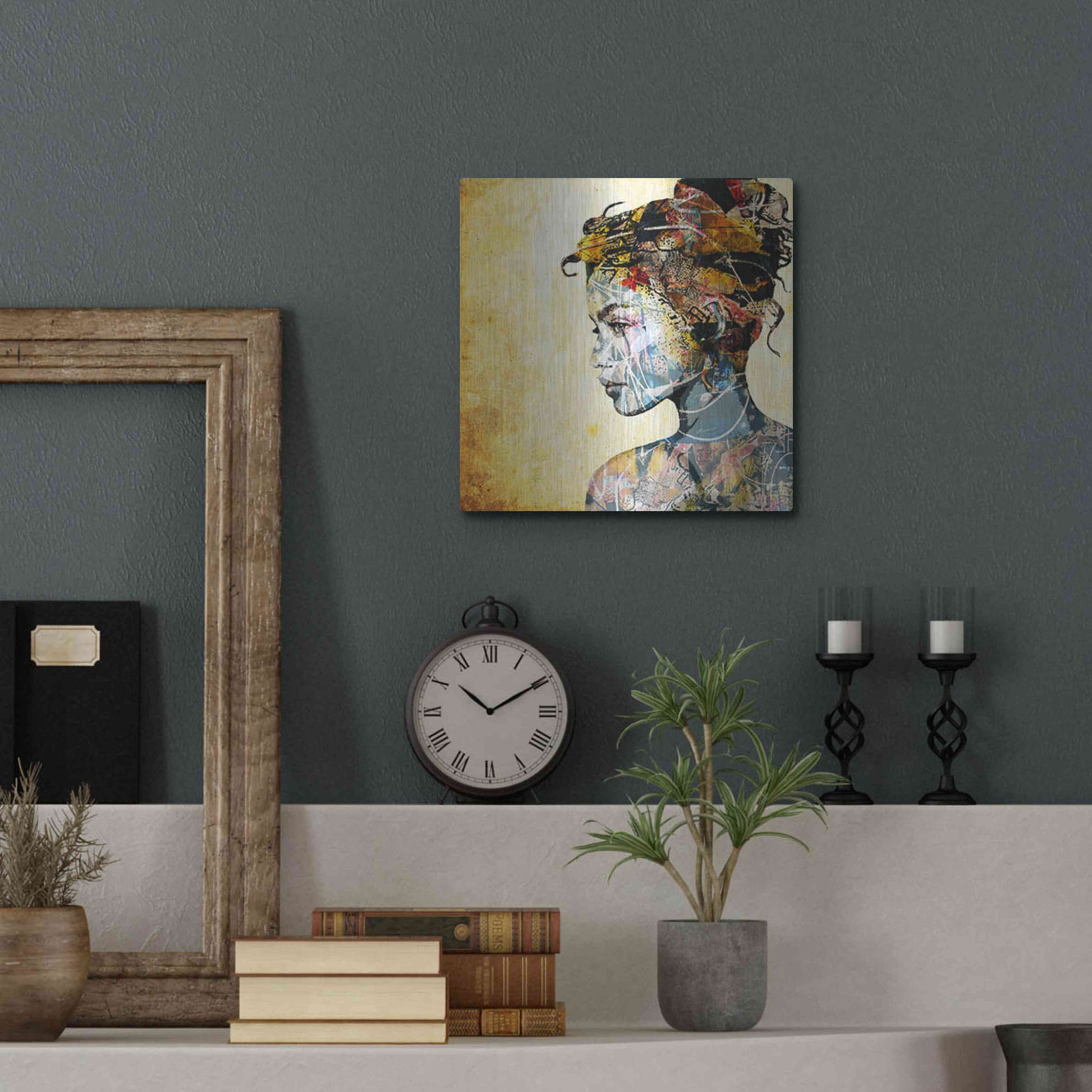 Luxe Metal Art 'THE GIFTED GIRL' by DB Waterman,12x12