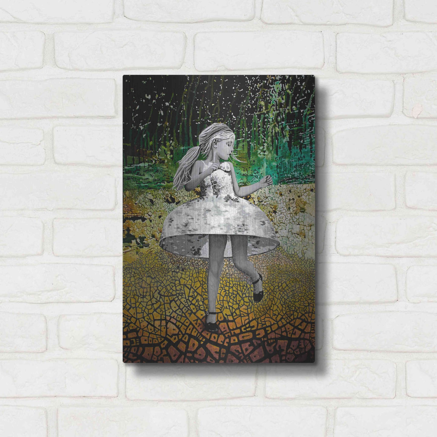 Luxe Metal Art 'THE RAINDANCE' by DB Waterman,12x16